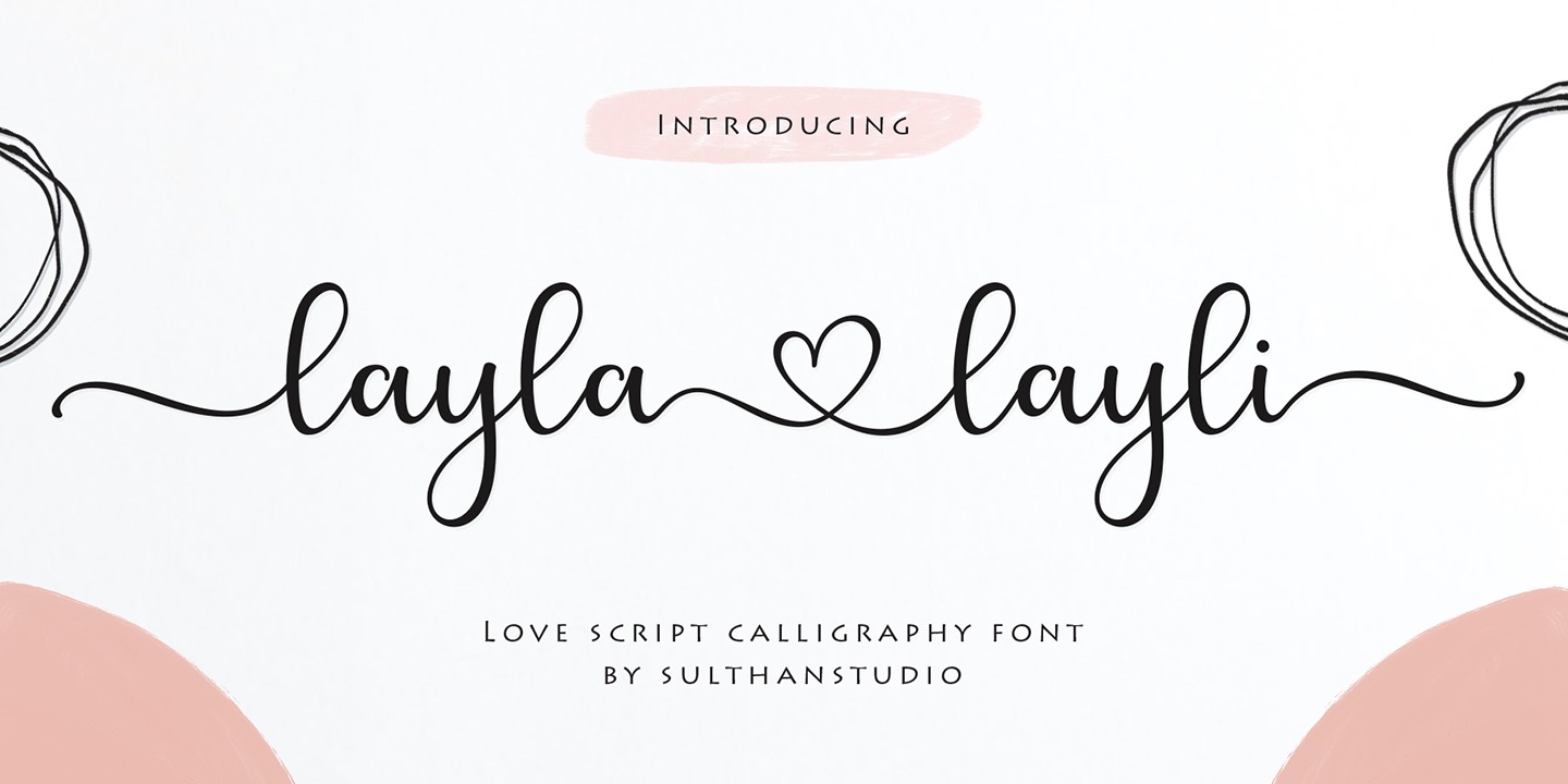 Beispiel einer Layla Layli-Schriftart #1